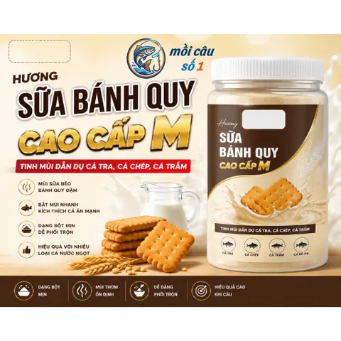 Hương sữa bánh quy cao cấp M - Tinh mùi câu cá Tra, cá Chép, cá Trắm | Dẫn dụ nhanh - hiệu quả