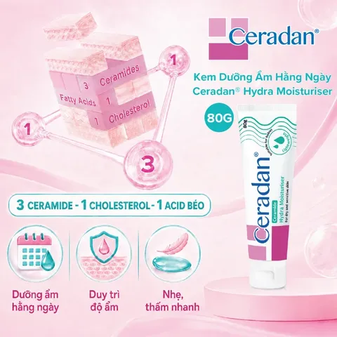 Kem dưỡng ẩm Ceradan Ceramide Hydra Moisturiser 80g