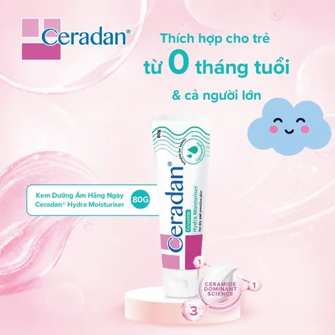Kem dưỡng ẩm Ceradan Ceramide Hydra Moisturiser 80g