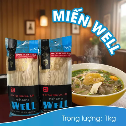 Miến dong riềng đỏ tự nhiên sợi nhỏ - Gói 500Gram [WELL]