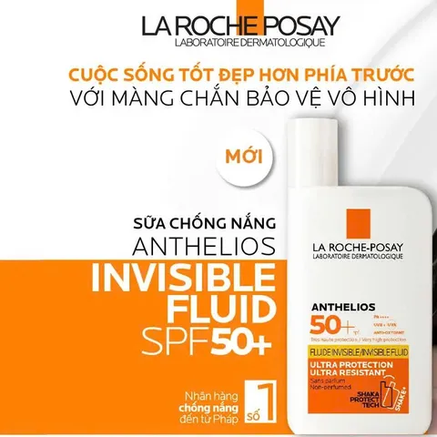 Sữa chống nắng La Roche-posay Laboratoire Dermatologiue Anthelios Uvmune 400 Invisible Fuild SPF50+ PA++++ 50ml