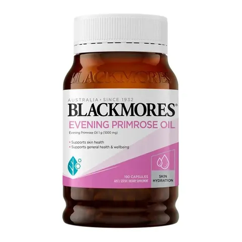 Blackmores Evening Primrose Oil - Giúp duy trì độ ẩm giảm tình trạng da khô mang lại làn da mềm mại và khỏe mạnh hơn từ bên trong chính hãng Úc