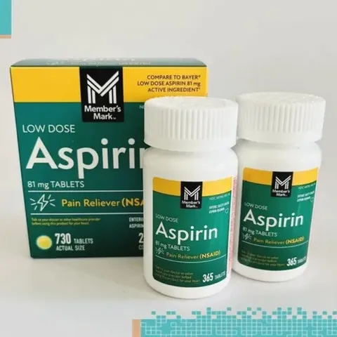 💊 Aspirin Member's Mark 81mg Hỗ Trợ Tim Mạch 365 Viên - Giao Nhanh Tiết Kiệm Thời Gian