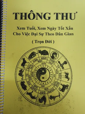 Sổ tay sách THÔNG THƯ - xem tuổi, xem ngày tốt xấu, việc đại sự theo kinh nghiệm DÂN GIAN 0398_142_241