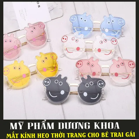 CỰC XINH - Kính râm cho bé hình heo dễ thương cho bé trai, bé gái - Kính râm cho bé hình heo dễ thương nhiều màu sắc tươi sáng, không lo bụi, không lo chói nắng
