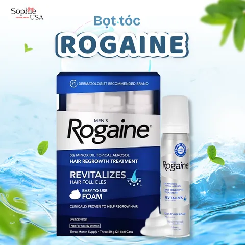  (HỎA TỐC) Kem mọc tóc Nam Rogaine Minoxidil 5% Foam Dạng Bọt 60ml (tách lẻ bán 1 chai)