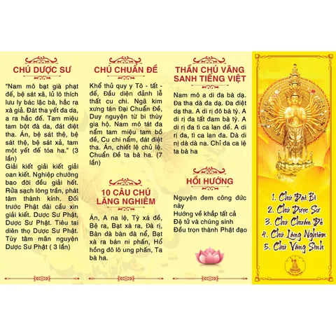 Tờ Chú Đại Bi Và Lời Khấn Nguyện cực hay