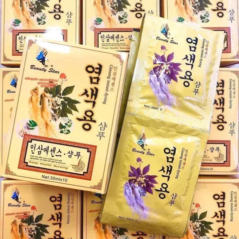 Gội đen tóc phủ bạc nhân sâm hộp 10 gói chính hãng 879949