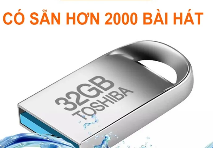 USB  nhac oto 32GB gồm 2500 bài hát các thể loại nhạc Trữ tình, nhạc trẻ, nhac Bolero, nhạc Remix, Nhạc Vàng dùng cho ô tô, máy nghe nhạc, các thiết bị có thể cắm usb