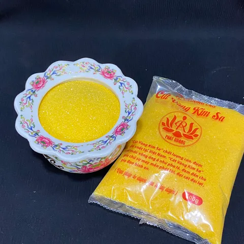 Cát Kim Sa Vàng Đặt Lư Hương,Cát Vàng Tro Đặt Lư Hương Thờ Cúng Loại Bịch 500Gam