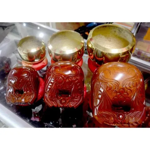 Mõ gỗ nâu tụng Kinh nhiều cỡ rất đẹp, vang - MÕ GỖ TỤNG KINH NIỆM PHẬT RẤT ĐẸP