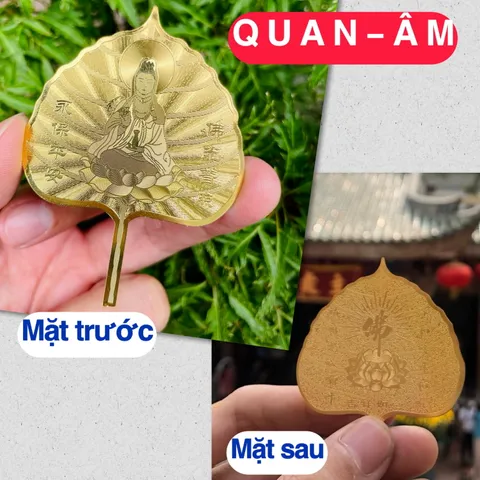 [ĐÃ KHAI QUANG] LÁ BỒ ĐỀ MẠ VÀNG MAY MẮN, TÀI LỘC - để ví, ốp điện thoại {RẺ SẬP SÀN} dương khoa shop