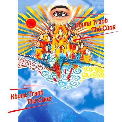 Tranh Mẹ Diêu Trì & Cửu Vị Tiên Nương + khung (Bảo hành gãy, vỡ) DƯƠNG KHOA SHOP HÓC MÔN