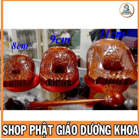 Mõ gỗ tụng Kinh nhiều cỡ