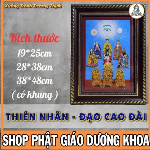 Tranh THIÊN NHÃN - ĐẠO CAO ĐÀI - có khung ,có hoả tốc ĐẸP