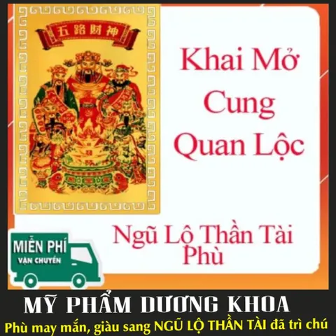 Hàng cao cấp, Kim bài Ngũ Lộ Thần Tài phù khai vận mở cung tài lộc giàu có - Đã chú nguyện, ĐÃ ĐƯỢCTRÌ PHÉP DO CÁC SƯ