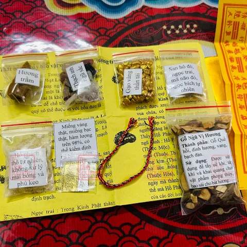 Bộ cốt thất bảo, cốt bát nhang chuẩn - Đầy đủ kèm Bột Ngũ Vị, Gạo Vàng, Nụ Trầm (KÈM THEO HƯỚNG DẪN CHI TIẾT)