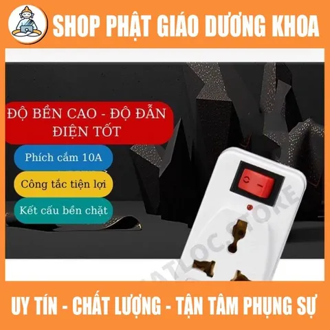 Phích cắm chuyển đổi đa năng MY-K4 1 ra 3, có công tắc, có đèn báo