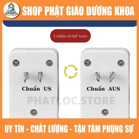 Phích cắm chuyển đổi đa năng MY-K4 1 ra 3, có công tắc, có đèn báo