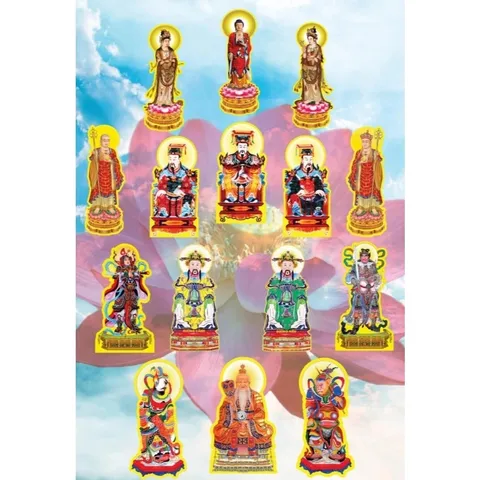 Bộ tranh cúng 15 bức ép plastic 40cm 0398-142-241