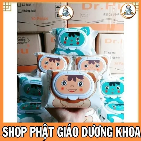 10 GÓI KHĂN ƯỚT AN TOÀN CHO BÉ DR.HIẾU 165G  DƯƠNG KHOA SHOP 880653
