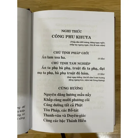 SỔ TAY Nghi thức tụng niệm hàng ngày Thiện Thanh