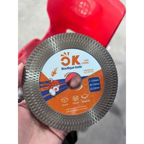 Lưỡi Cắt Kim Cương OK HAO CHANG 125mm Đa Năng – Cắt Gạch Men, Gạch Đá, Đá Granite, Cắt & Mài 2 Trong 1