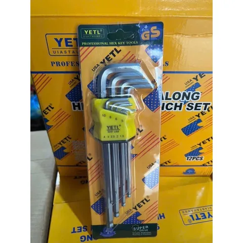 Bộ Lục Giác Chữ L YETL 9 Chi Tiết Hệ Mm – Bộ Lục Giác Torx T10-T50 – Dụng Cụ Sửa Chữa, Lắp Ráp