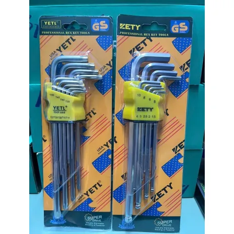 Bộ Lục Giác Chữ L YETL 9 Chi Tiết Hệ Mm – Bộ Lục Giác Torx T10-T50 – Dụng Cụ Sửa Chữa, Lắp Ráp