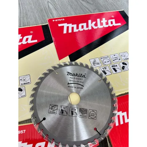 Lưỡi Cưa Gỗ Makitz D-03361 185mm 40 Răng Trục 25.4mm Cắt Gỗ Siêu Sắc Hợp Kim Cao Cấp
