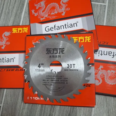 Lưỡi Cưa Gỗ Hợp Kim 110mm 30 Răng Gefantian – Lưỡi Cắt Gỗ 4 Inch, Cắt Mịn, Sắc Bền, Dùng Cho Máy Cắt Cầm Tay