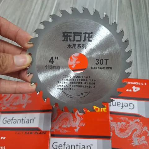 Lưỡi Cưa Gỗ Hợp Kim 110mm 30 Răng Gefantian – Lưỡi Cắt Gỗ 4 Inch, Cắt Mịn, Sắc Bền, Dùng Cho Máy Cắt Cầm Tay