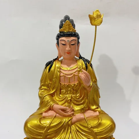 Có Sẵn Tôn Tượng Tam Thánh Tây Phương Ngồi 30 Cm Kèm 1 Đế Gỗ Xịn Xò  0398_142_241