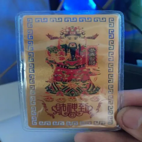kim bài linh phù thần tài đỏ