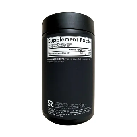 Viên Uống Bổ Sung Vitamin C Sports Research Thuần Chay Hỗ Trợ Tăng Đề Kháng Sức Khỏe - YoungFit
