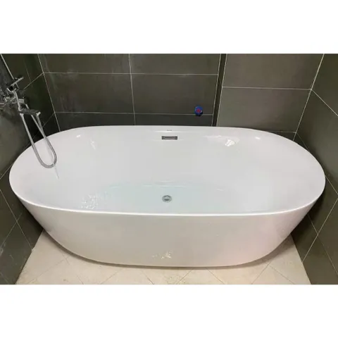 Bồn tắm Oval Cạnh Mỏng nhựa Acrylic- Hãng Regalbath RB-1m5, 1m6, 1m7