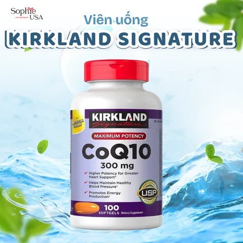 (HỎA TỐC) Viên Uống Bổ Tim Kirkland CoQ10 300mg - 100 Viên Mỹ