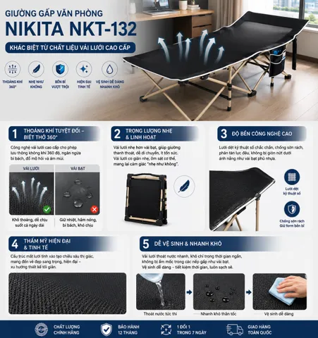 Giường Gấp Văn Phòng Nikita NKT – 132