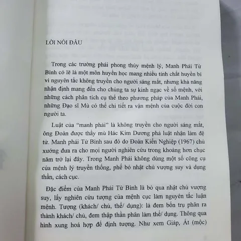 Bát Tự Manh Phái Mệnh Lý Sơ Cấp