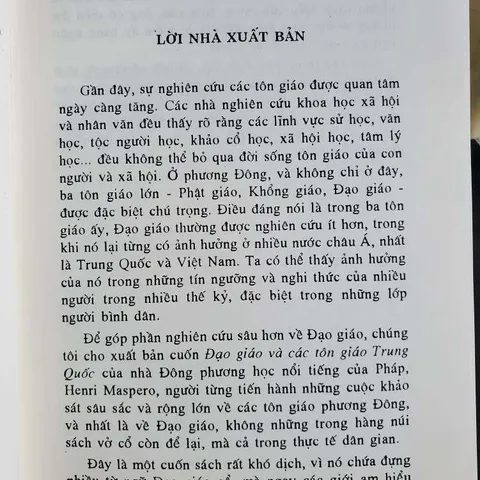 Đạo Giáo Và Các Tôn Giáo Trung Quốc - Henri Maspero