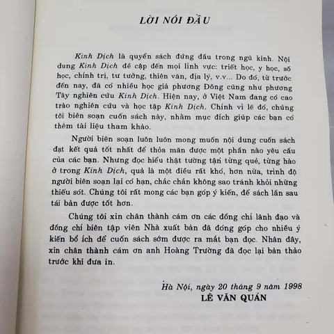 Sách Học Kinh Dịch – Lê Văn Quán