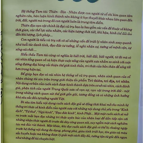 Tri thiên, Tri địa, Tri nhân – Bạch Huyết