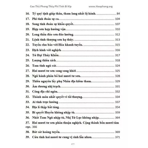 Cao Thủ Phong Thủy Phi Tinh Bí Kíp