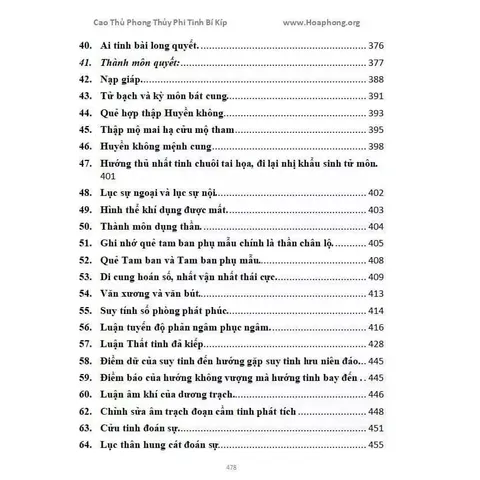 Cao Thủ Phong Thủy Phi Tinh Bí Kíp
