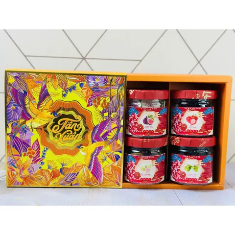 Hộp Qùa Tết combo 4 món trái cây sấy Ximafarm