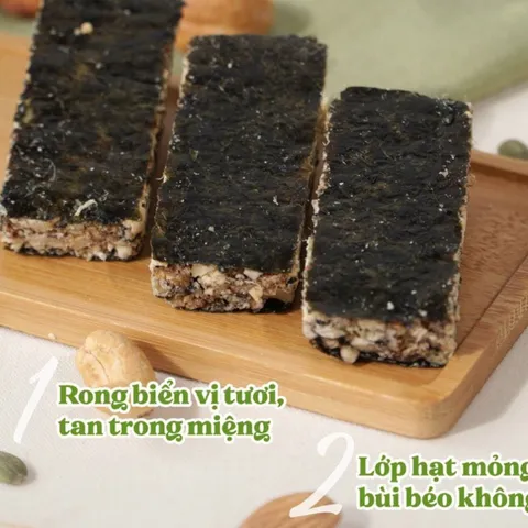 Thanh Rong Biển Kẹp Hạt Dinh Dưỡng Granola ( Nhiều Hạt, Không Đường,Vị Ngọt Nhẹ Từ Mạch Nha) - Ximafarm 881563