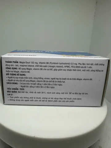 Magnesi B6 bổ sung vitamin B6 và Magnesi 100viên Magnesi B6 HT