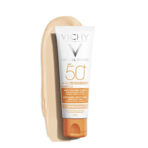 (Hàng ngoại) Kem Chống Nắng Vichy Capital Anti Dark Spot 3in1 50mL - Bảo Vệ Da SPF 50, Giảm Đốm Nâu, Phù Hợp Với Da Nhạy Cảm
