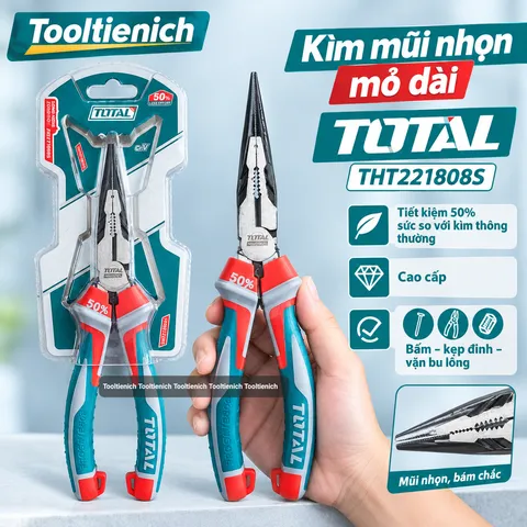 Kìm Mũi Nhọn Mỏ Dài TOTAL THT221808S 200mm (8