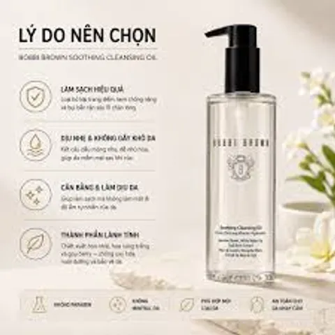 Dầu Tẩy Trang Bobbi Brown Soothing Cleansing Oil 200ml - Tẩy trang dịu nhẹ, cấp ẩm cho da nhạy cảm, sạch sâu trang điểm hiệu quả. 881814